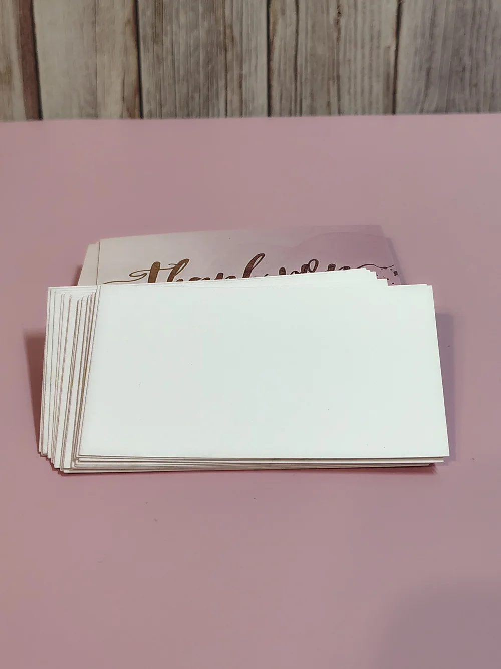 49 Pink Thank You Cards with Happy Mail Stickers